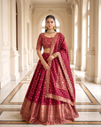 The Minara Lehenga - Magenta