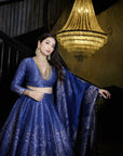 KANIKA DHILLON IN Nur Chashma Persian Blue Lehenga with Dupatta