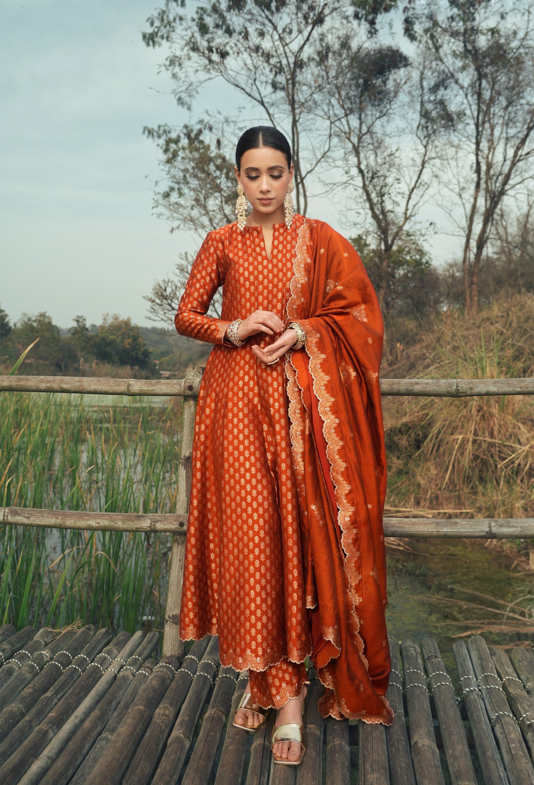 open lace back dress The Elaya Anarkali – Safaa World