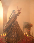 Sania Chadha in Sheesh Mahal Brown Lehenga