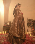 Sania Chadha in Sheesh Mahal Brown Lehenga