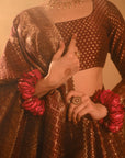 Sania Chadha in Falaknuma Deep Burgundy Lehenga