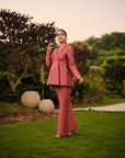 LA ROSE FLEURIT PEPLUM CO-ORD SET