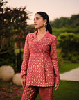 LA ROSE FLEURIT PEPLUM CO-ORD SET