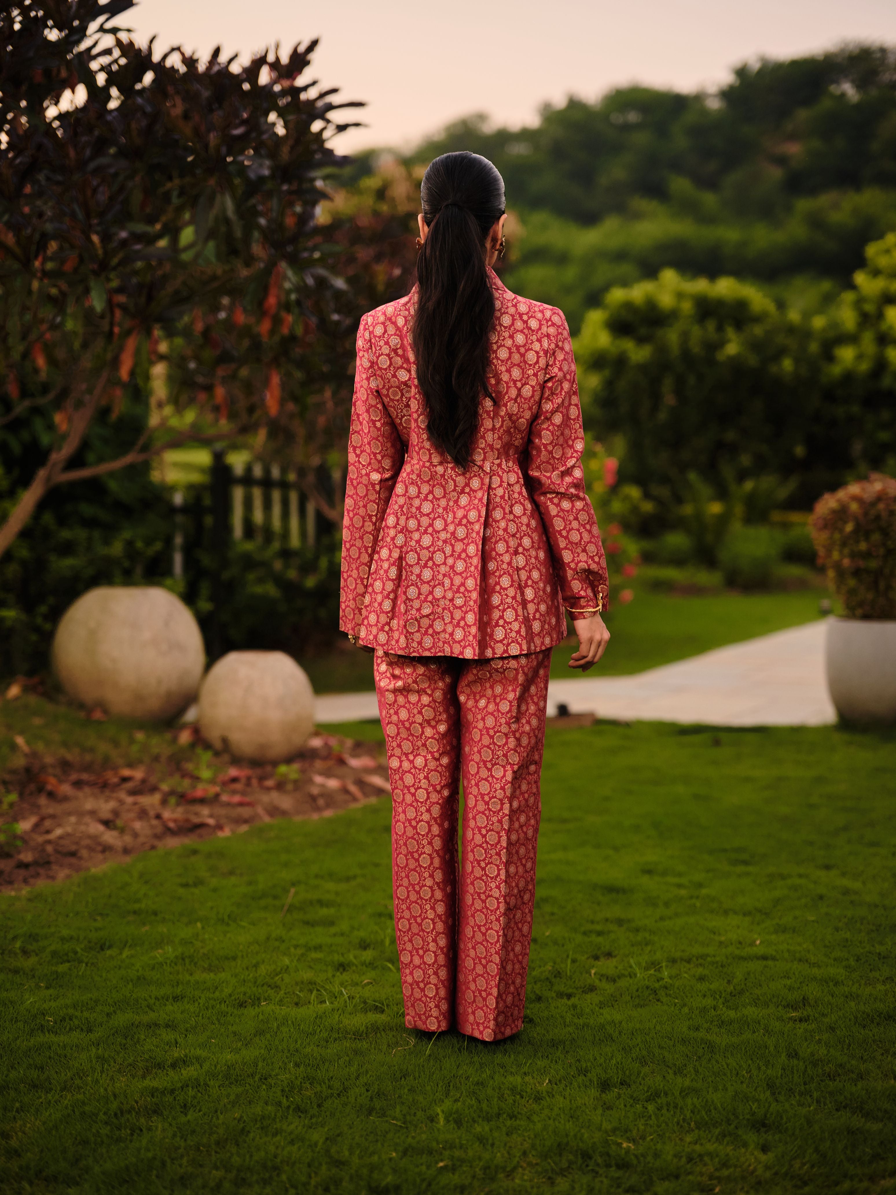 LA ROSE FLEURIT PEPLUM CO-ORD SET