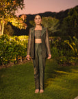 LA CLAIR DE LUNE BUSTIER BLAZER & PANT SET