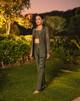 LA CLAIR DE LUNE BUSTIER BLAZER & PANT SET