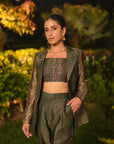 LA CLAIR DE LUNE BUSTIER BLAZER & PANT SET
