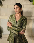 LE JARDIN VERT PEPLUM JACKET & PANTS SET