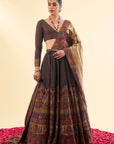 Mubarak Manzil Black Lehenga with Dupatta Set of 3