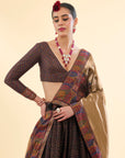 Mubarak Manzil Black Lehenga with Dupatta Set of 3