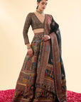 Shahi Mahal Black Lehenga with Dupatta Set of 3