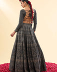 Soneri Mahal Black Lehenga with Dupatta Set of 3