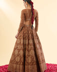 Sheesh Mahal Brown Lehenga with Dupatta Set of 3