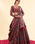 Farah Bagh Magenta Haze Lehenga with Dupatta Set of 3