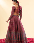 Farah Bagh Magenta Haze Lehenga with Dupatta Set of 3
