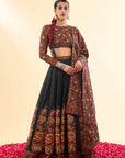Qudsia Bagh Black Lehenga with Dupatta Set of 3