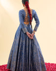 Nur Chashma Persian Blue Lehenga with Dupatta Set of 3