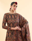 Mumtaz Mahal Black Anarkali with Dupatta Set of 3