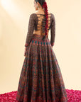 Diwan-i-Khas Black Lehenga with Dupatta Set of 3