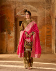 Nooran – Short A-Line Kurta with Farshi Salwar & Dupatta