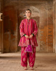 Sunehri – Short A-Line Kurta with Farshi Salwar & Dupatta
