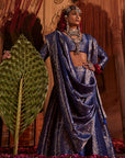 Nur Chashma Persian Blue Lehenga with Dupatta Set of 3