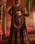 Qudsia Bagh Black Lehenga with Dupatta Set of 3