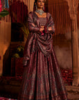 Farah Bagh Magenta Haze Lehenga with Dupatta Set of 3