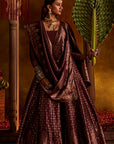 Falaknuma Deep Burgundy Lehenga with Dupatta Set of 3