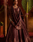 Falaknuma Deep Burgundy Lehenga with Dupatta Set of 3