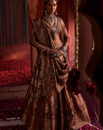Sheesh Mahal Brown Lehenga with Dupatta Set of 3