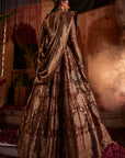 Sheesh Mahal Brown Lehenga with Dupatta Set of 3