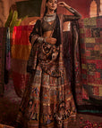 Shahi Mahal Black Lehenga with Dupatta Set of 3