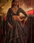 Soneri Mahal Black Lehenga with Dupatta Set of 3
