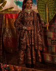 Mumtaz Mahal Black Anarkali with Dupatta Set of 3