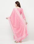 COTTON WOVEN CHIKANKARI PINK DRESS MATERIAL WITH DUPATTA