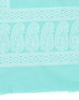 Chikankari Woven Cotton Sea Green Dress Material