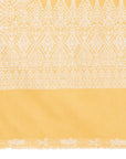 Chikankari Woven Cotton Yellow Dress Material
