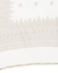 Chikankari Woven Cotton White Dress Material