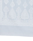 Chikankari Woven Cotton Grey Dress Material