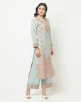 Organic Cotton Woven Design Unstitched Dress Material With Dupatta