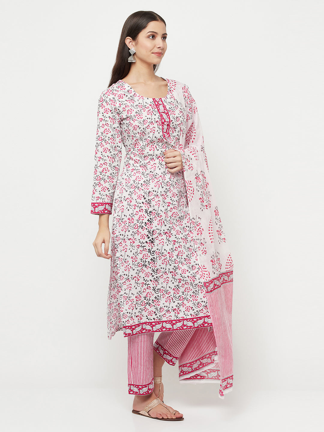 Retningslinier Konklusion mestre Cotton Floral Print Salwar Suit Dress Material – Safaa World