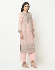 Organic Cotton Woven Design Unstitched Dress Material With Dupatta