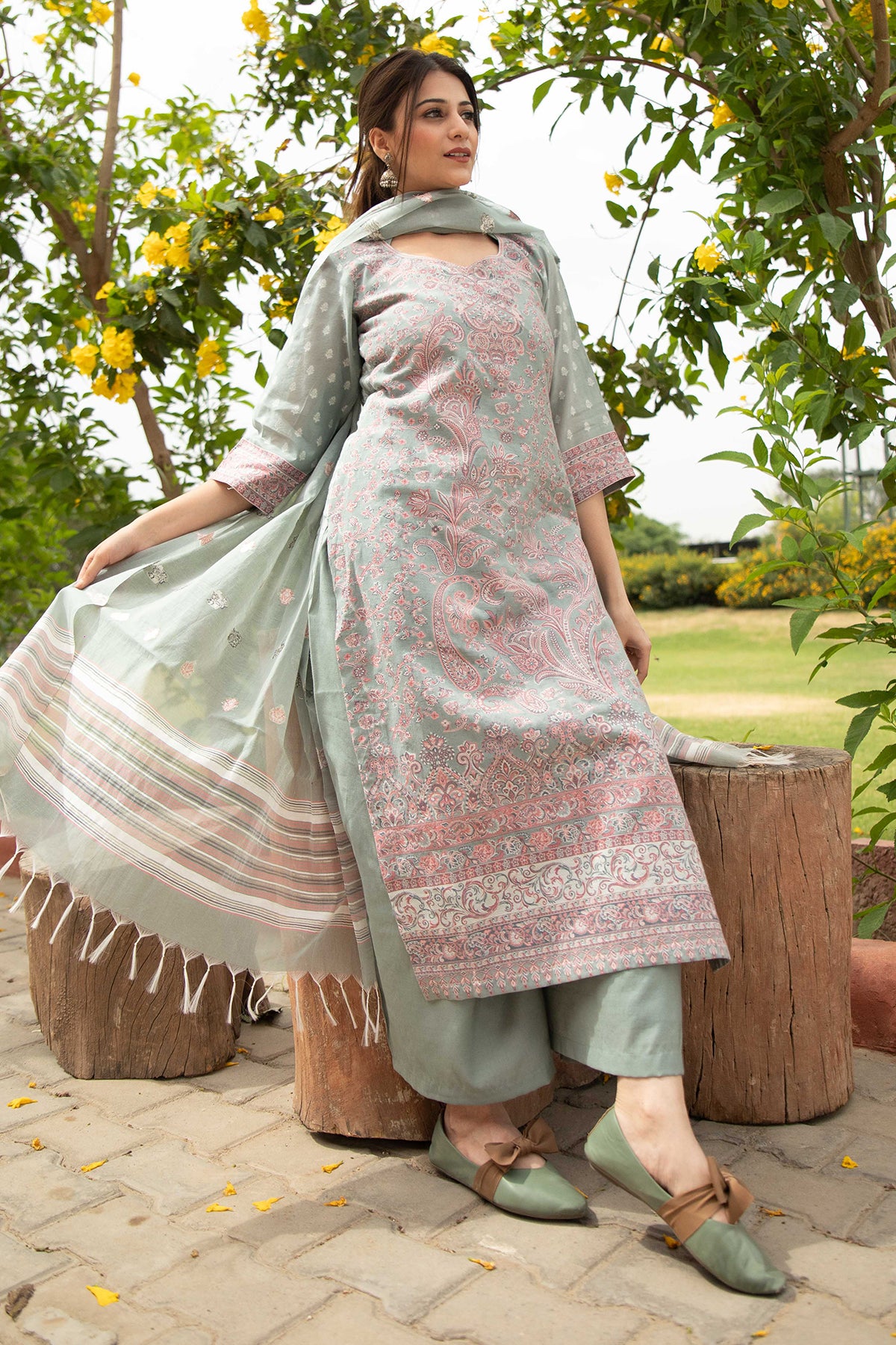 simple dress with organza dupatta Navy Blue Rayon Designer Gown with Organza Dupatta - PrazuFashion