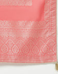 Cotton Woven Chikankari Design Unstitched Dress Material With dupatta