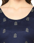 Kanthakari Acro Wool Blue Dress Material with Stole