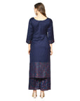 Acro Wool Blue Dress Material with Stole