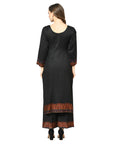 Acro Wool Black Dress Material with Stole