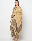 Acro Wool Camel Dress Material with Stole